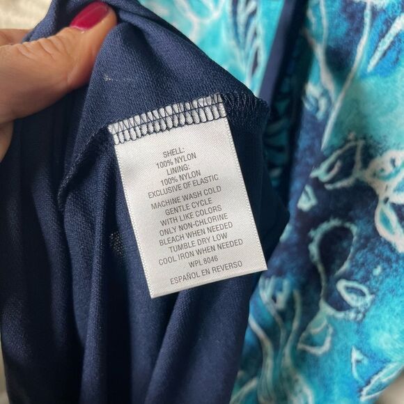 Style & Co. Blue Floral Print Watercolor Dress XS - Picture 4 of 9